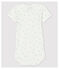 Body manches courtes pattounes bébé blanc MARSHMALLOW/blanc MISTIGRI