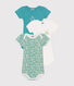 Set van 3 katoenen body's met korte mouwen voor baby's