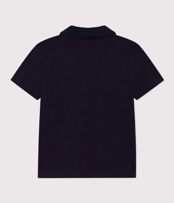 Polo manches courtes en coton  enfant garçon bleu SMOKING