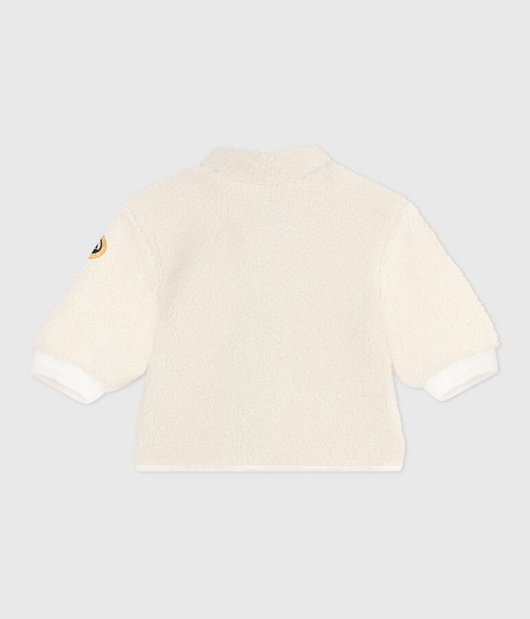 Babymantel van sherpa ecru/multicouleur