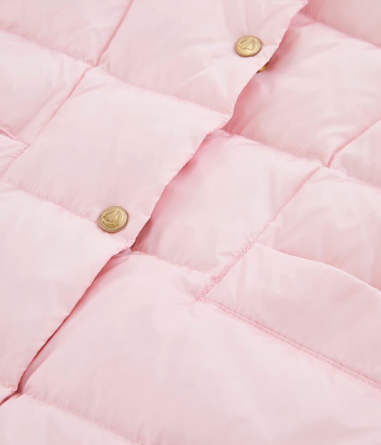 Doudoune duvet et plume enfant fille rose