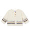 Jacquardgebreid vest voor babyjongens wit MARSHMALLOW