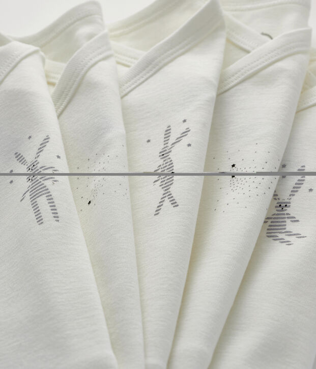 Set van 5 rompertjes pasgeborenen met korte mouwen multicouleur