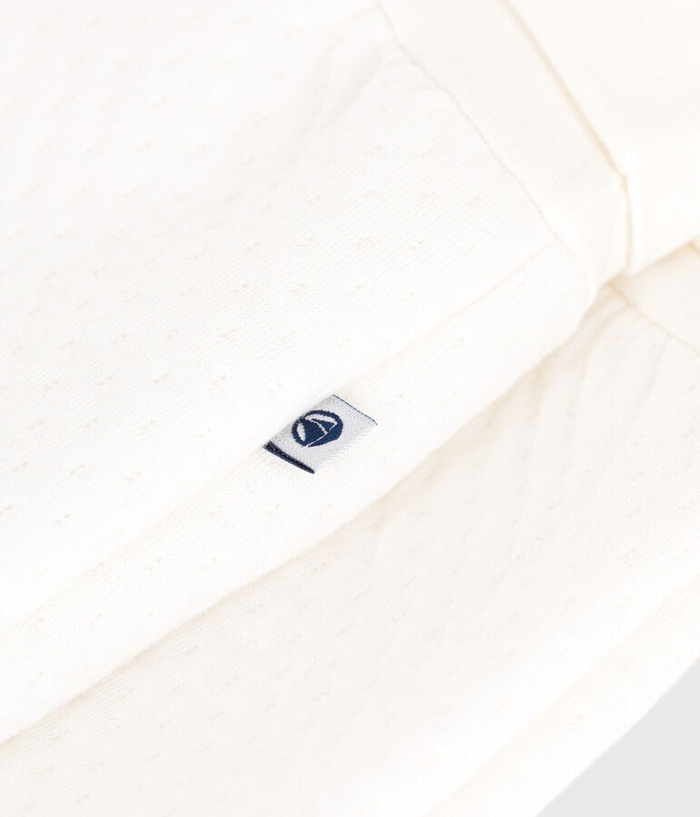 Pantalon &agrave; pieds en tubique matelass&eacute;  b&eacute;b&eacute; blanc