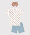 Pyjama motif animal avec masque en coton enfant blanc MARSHMALLOW/blanc MULTICO