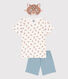 Pyjama motif animal avec masque en coton enfant
