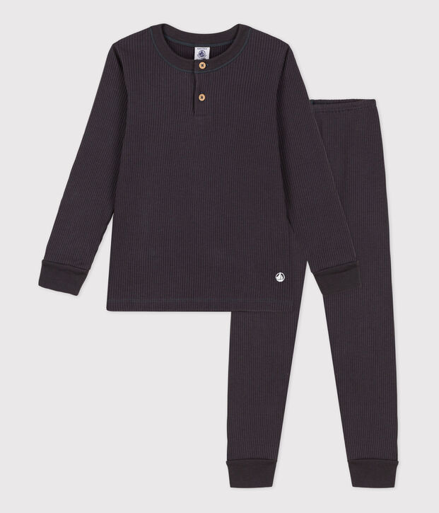 Katoenen pyjama voor kleine meisjes en jongens grijs