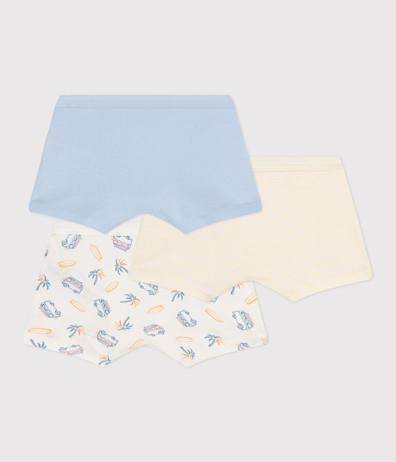 Lot de 3 boxers enfant en coton &agrave; ceinture collet&eacute;e imprim&eacute; vans multicouleur