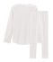 Pyjama petite fille en côte blanc MARSHMALLOW/bleu MAJOR CN