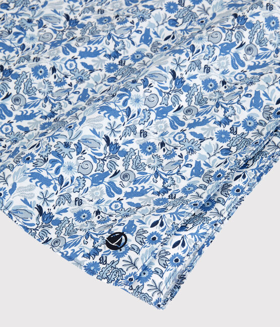 Popeline sjaal met print voor meisjes en jongens wit MARSHMALLOW/wit MULTICO