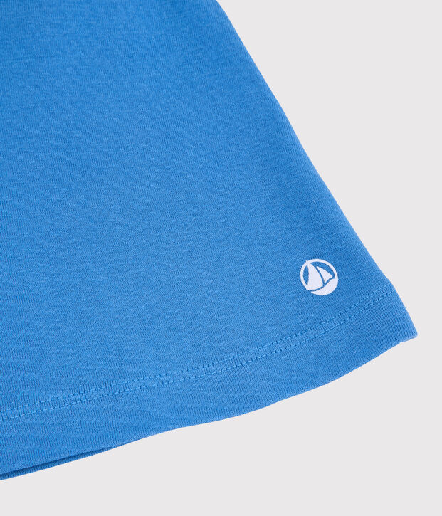 Meisjesshort in katoen blauw