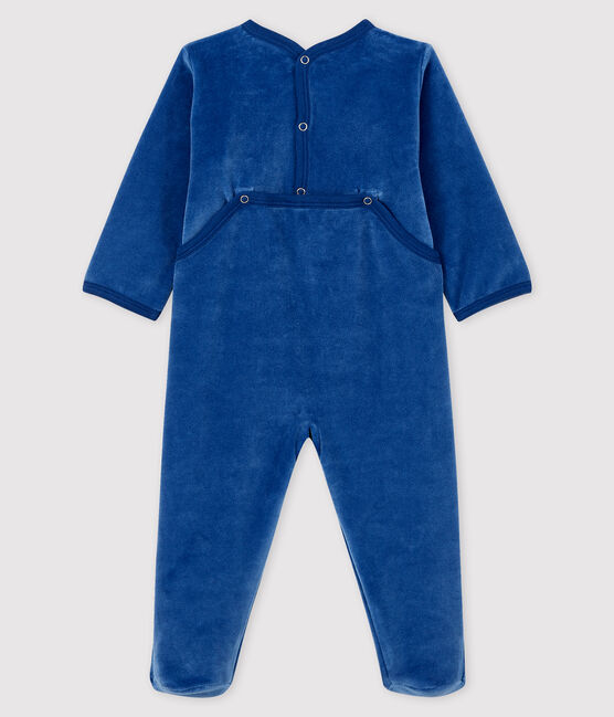 Blauw fluwelen slaappakje baby blauw MAJOR
