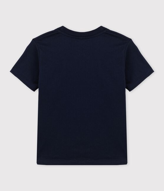 Tee-shirt manches courtes en jersey enfant garçon bleu SMOKING