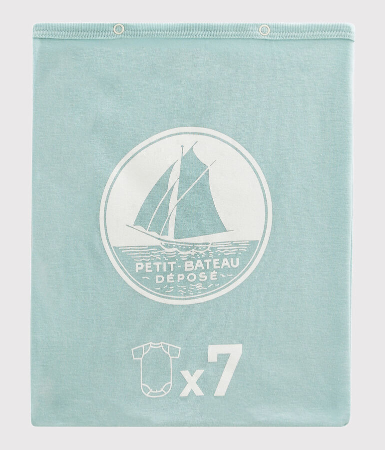 Verrassingsset met zeven body's met korte mouwen voor babyjongens variante 1