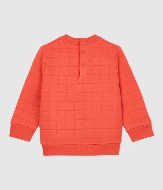 Gewatteerd bio sweatshirt baby. oranje OURSIN