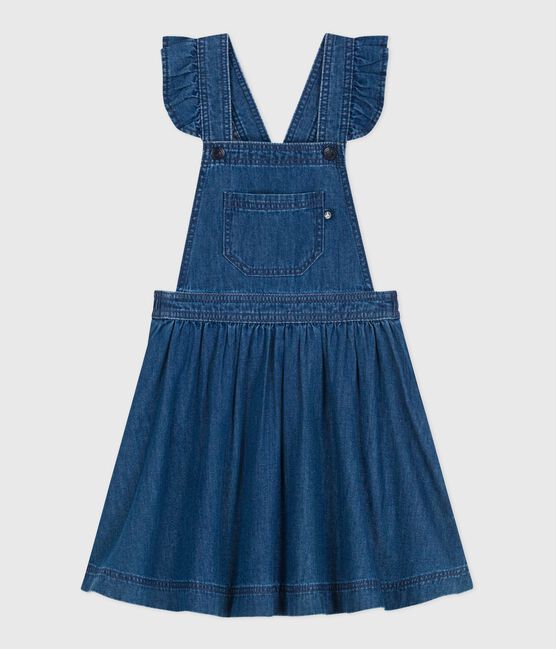 Tuinjurk uit denim voor kinderen blauw DENIM MOYEN