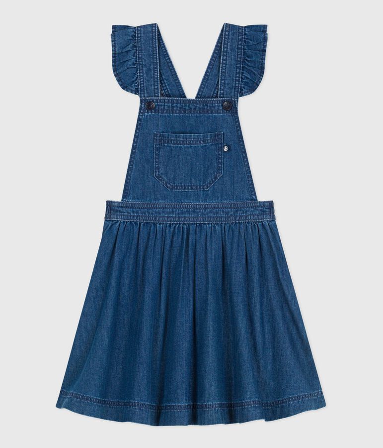 Tuinjurk uit denim voor kinderen blauw