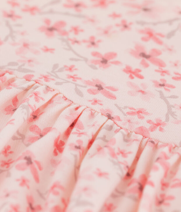 Robe c&eacute;r&eacute;monie en jersey piqu&eacute; enfant fille rose/multicouleur