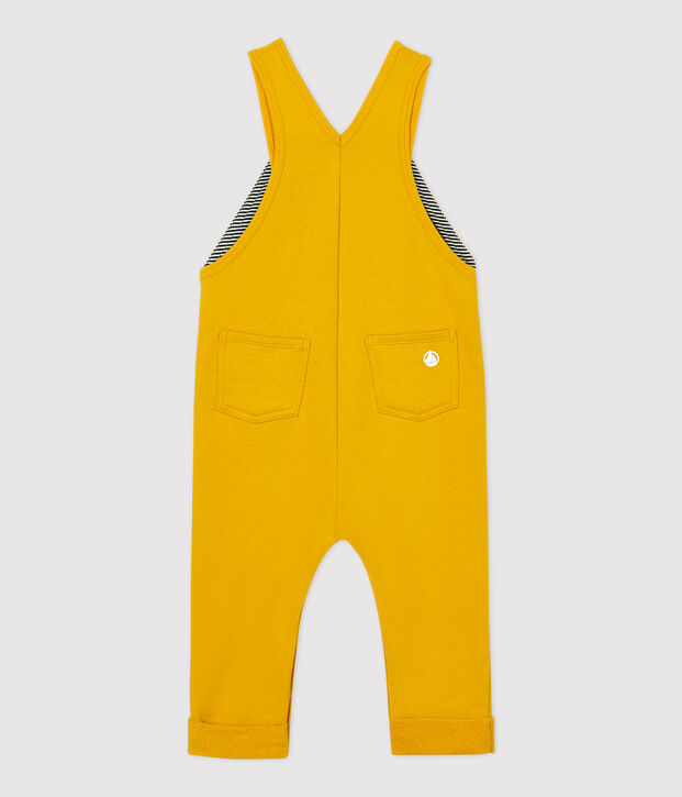 Salopette molleton b&eacute;b&eacute;. jaune