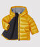 Gecapitonneerde donsjas baby jongen geel BOUDOR/blauw SMOKING