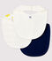Set van 3 slabbetjes van ribstof voor baby variante 1