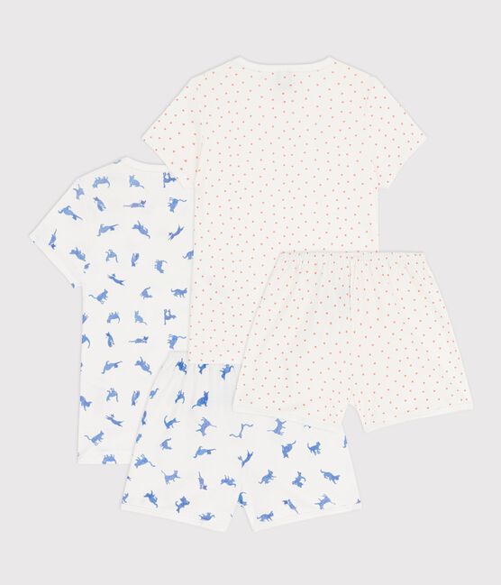 Setje van korte katoenen kinderpyjama met print variante 1