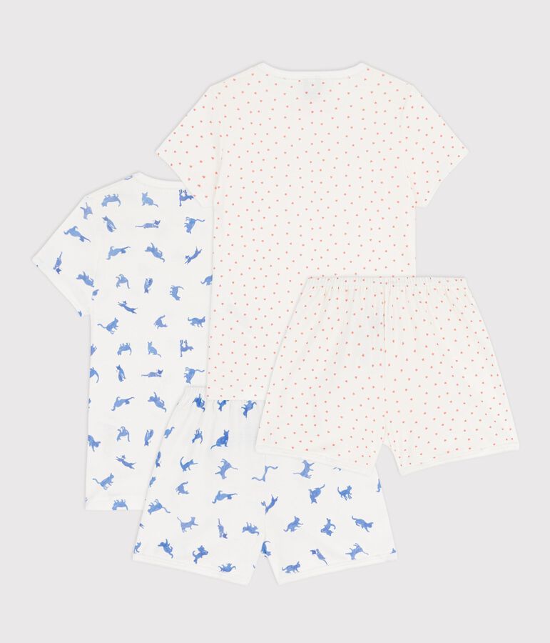 Setje van korte katoenen kinderpyjama met print multicouleur
