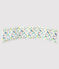 Geribde stootrand bed met jungle print voor baby meisje wit MARSHMALLOW/wit MULTICO