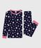 Katoenen kinderpyjama met zeer aansluitende pijpen en sterrenprint blauw SOIR/ MARSHMALLOW