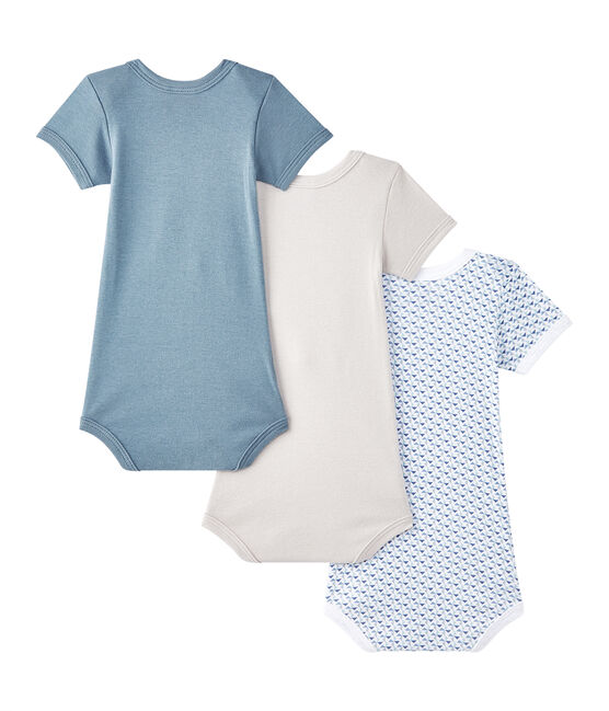 Lot de 3 bodies bébé garçon manches courtes blanc LOT