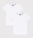 Setje met 2 basic katoenen T-shirts met korte mouw voor kinderen