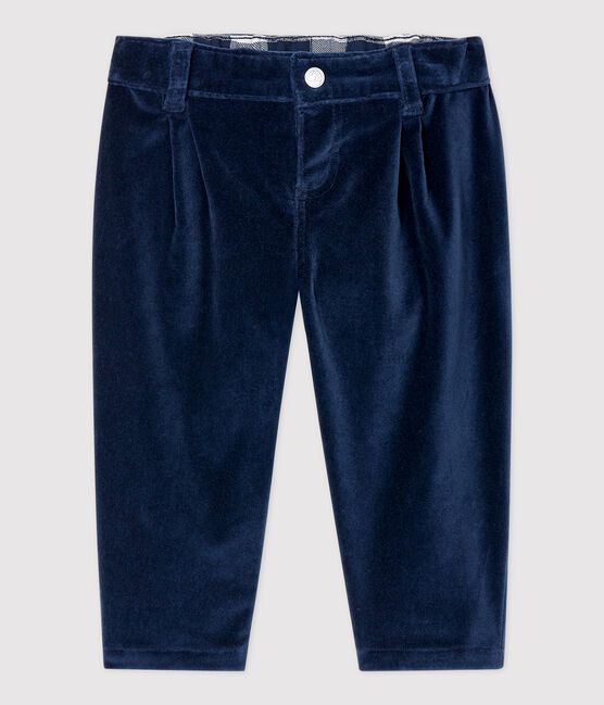 Fluwelen babybroek. blauw SMOKING