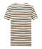 T-shirt femme en côte originale rayée marron SHITAKE/blanc MARSHMALLOW