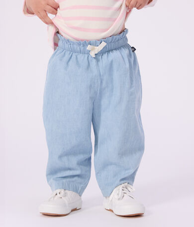 Pantalon b&eacute;b&eacute; en chambray