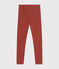 Legging en jersey élasthanne enfant fille marron FAMEUX