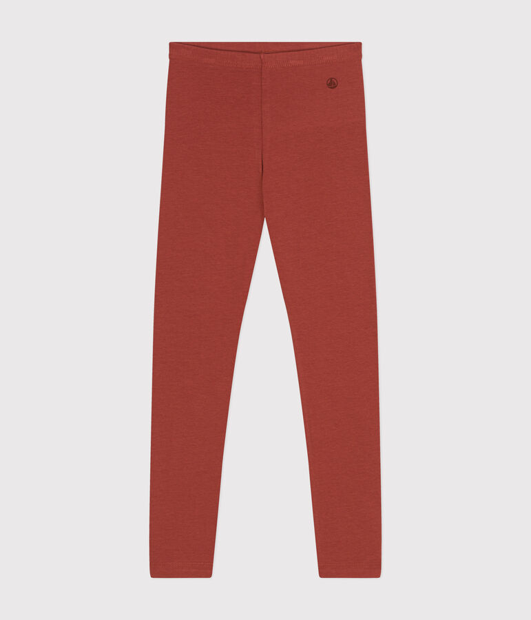 Legging en jersey &eacute;lasthanne enfant fille marron