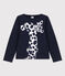 Tee-shirt manches longues en jersey enfant fille bleu SMOKING