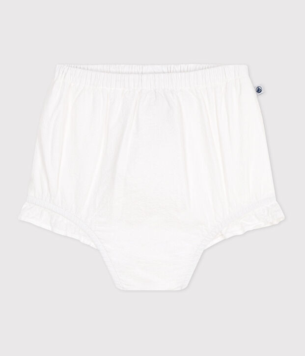 Babyblouse van seersucker wit