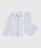 Pyjama boutonn&eacute; enfant en coton &agrave; c&oelig;urs blanc/multicouleur
