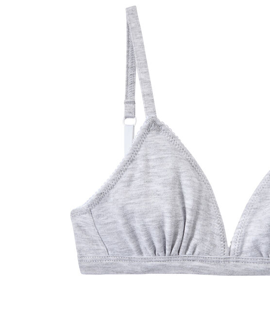Soutien-gorge fille triangle gris POUSSIERE CHINE