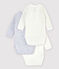 Lot de 3 bodies croisés manches longues bébé en coton biologique variante 1