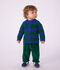 Cardigan b&eacute;b&eacute; en tricot laine et coton ray&eacute; multicouleur/vert