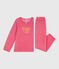 Fluwelen kinderpyjama roze PEONIA