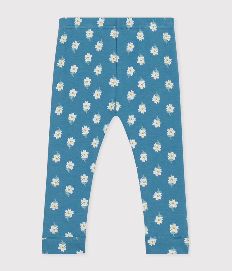 Legging en coton imprim&eacute; b&eacute;b&eacute; bleu/multicouleur