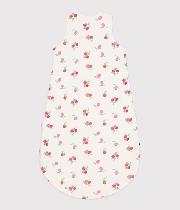 Katoenen babytrappelzak met bloemenprint TOG 1 wit/multicouleur