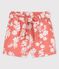 Short en popeline enfant fille rose PAPAYE/ MARSHMALLOW