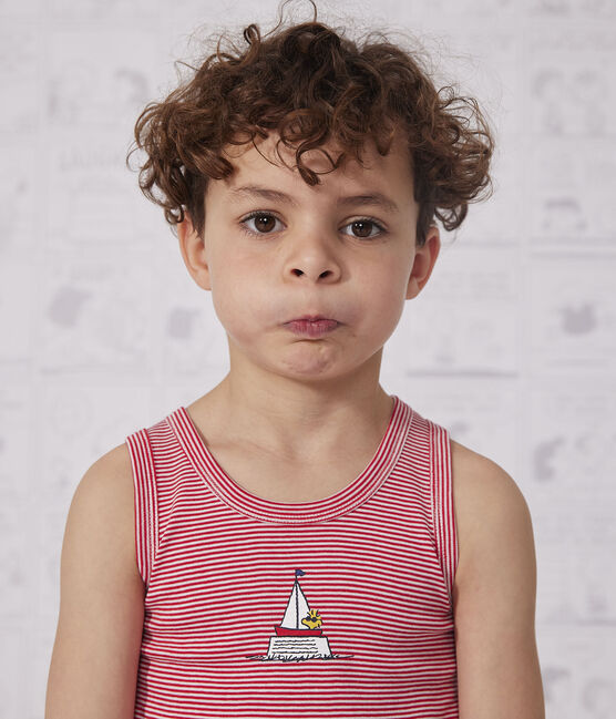 Set van 3 katoenen jongenshemdjes Petit Bateau X Snoopy variante 1