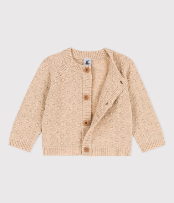 Babycardigan in tricot van wol  ecru AVALANCHE