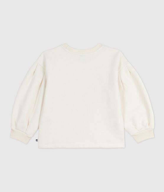 Katoenen sweatshirt met print voor kinderen ecru MILK