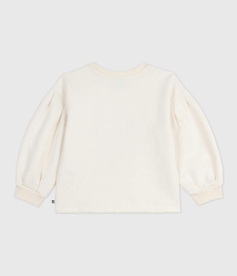 Katoenen sweatshirt met print voor kinderen ecru